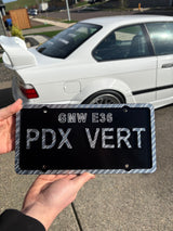 Custom (Your text/logo) Show License Plate